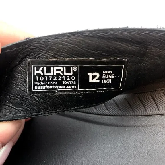 Kuru Mens KALA Flip Flop Sandals Size 12 Jet Black Leather NIB - Picture 9 of 9
